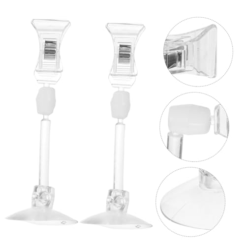 6pcs Reusable Fish Tank Feeding Clamps for Aquarium Accessories Stable Hold for Fish Tanks Versatile Use Home Office and Restaurant