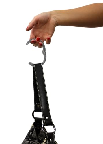 Clipa Bag Hangers The Ring that Opens into a Hook, Closes Automatically | Holds 33 lbs, Needs only 1/2" to Hang a Bag, Easy to Use with One Hand, in 9 available styles, 3 yr Warranty - color: Matte Hematite
