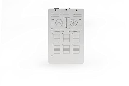 Tandem Sport Volleyball Coaches Deluxe Clipboard - Double Sided Dry Erase Volleyball Coach's Clipboard with Dry Erase Marker - Plan Strategy, Visualize Plays - Volleyball Coaching Supplies