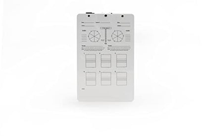 Tandem Sport Volleyball Coaches Deluxe Clipboard - Double Sided Dry Erase Volleyball Coach's Clipboard with Dry Erase Marker - Plan Strategy, Visualize Plays - Volleyball Coaching Supplies