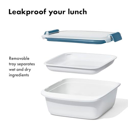 OXO Good Grips Prep and Go Salad Container - Ocean Blue - color: Ocean Blue, style: Salad Container