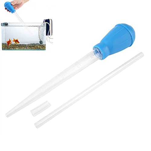 Fish Pipette Dropper Aquarium Gravel Cleaner Waste Remover Changer Aquarium Dropper Pipette Feeder Water Transfer Tool with Extension Tube Aquarium Pipette