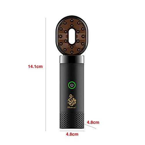 Electronic Incense Burner Electric Aroma Diffuser Fragrance Arab Bakhoor Arabian Incense Holder Censer for Outdoor, Household, Desktop, Office, Black - color: Black