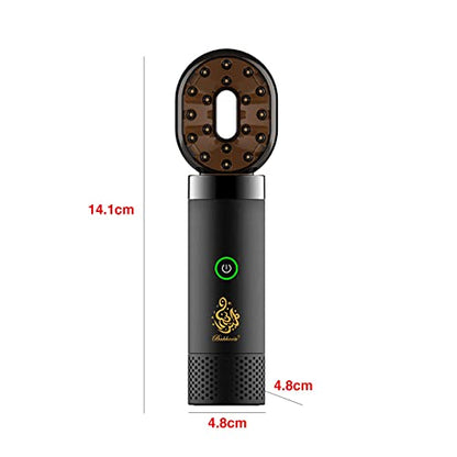 Electronic Incense Burner Electric Aroma Diffuser Fragrance Arab Bakhoor Arabian Incense Holder Censer for Outdoor, Household, Desktop, Office, Black - color: Black