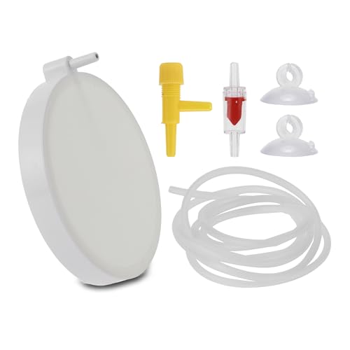 Fish Tank Bubblers Air Stone, Nano Air Disk Stone, Oxygen Diffuser for Air Pump, Air Stone Aquarium Kit, 3.94 Inch, 1 Set