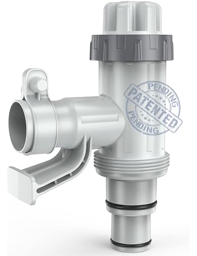 POOLHACKER [ Patented ] Pool Plunger Valve Plus for Above Ground Pool, Pool Pipe Holder with Plunger Valve Pool Parts and Accessories, Shut Off Valve, Replacement for Above Ground Pool Fittings | Shut-Off Valve, Replacement Pool Fittings, Flow Control, Ho