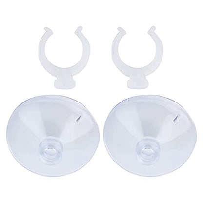 SUNGOOYUE Aquarium Hose Clamp Plastic Suction Cup Air Line Tube Holder for 12 to 16mm Transparent Pipe, 2 Cups 2 Clips, High Temperature Fixture for Fish Tank Tube Routing (Can clamp 16-22mm) - size: Can clamp 16-22mm