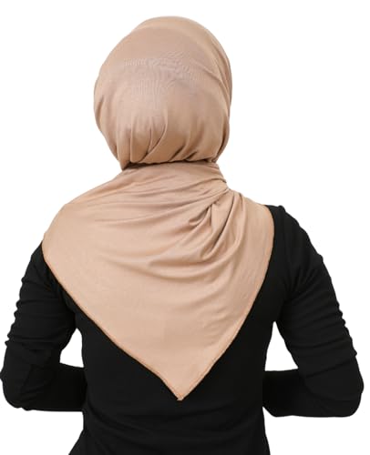 Prien Hijab for Women Viscose Scarf Lightweight Muslim Hijabs Long Shawl Islamic Scarves Turkey Silk Headscarf for Womens - color: Mink