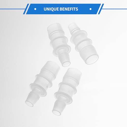 4pcs Plastic Hose Barb Fitting 5/8" to 3/8" Barbed Splicer Mender Joint Adapter Aquarium Clear - size: 5/8"-3/8"