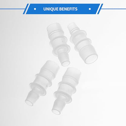 4pcs Plastic Hose Barb Fitting 5/8" to 3/8" Barbed Splicer Mender Joint Adapter Aquarium Clear - size: 5/8"-3/8"