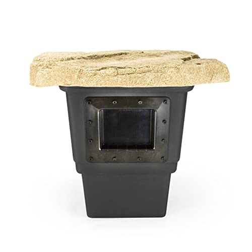 Aquascape Signature Series 400 Pond Skimmer, Surface Debris Removal with Rigid Basket and Filter Mat, Heavy-Duty Construction, Includes Faux Rock Lid, for Ponds Up to 400 sq. ft.,43021 - size: 400