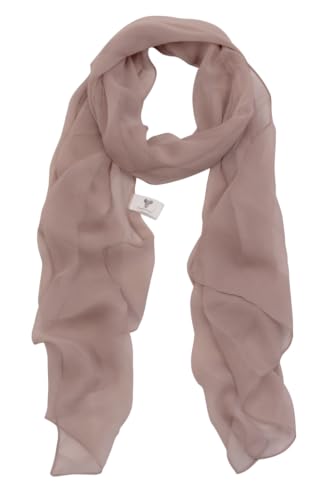 PANTONIGHT Long Chiffon Sheer Scarf For womens - color: 057 Khaki