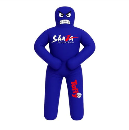 Shaza Toffy Youth Wrestling Dummy, Unfilled Canvas Training Partner, Kids Combat Practice Equipment - color: Blue