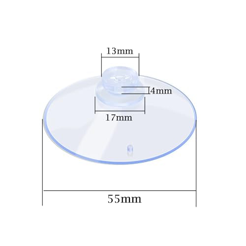 AQUANEAT 20 Packs Suction Cups 2.2 Inch Clear Sucker Pads Without Hook for Glass Home Organization Decoration - size: 2.2 in
