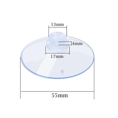 AQUANEAT 20 Packs Suction Cups 2.2 Inch Clear Sucker Pads Without Hook for Glass Home Organization Decoration - size: 2.2 in