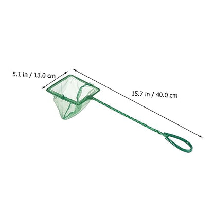 4pcs Green Aquarium Fishing Net Soft Mesh for Catching of Fish and Shrimp Essential Aquarium Accessories