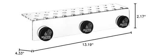Marine Sources Fish Tank Aquarium Supplies Acrylic Magnetic Coral Frag Rack - for 15mm Glass Thickness (CRB-M-32) - size: CRB-M-32