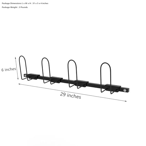 Boxing Gloves Storage Rack & Organizer, Boxing Gloves Display Stand Holder, Boxing Gloves Dryer, Wall Mount Steel Hooks for Kickboxing, Muay Thai, MMA Training Gloves (1-Pcs Set), black