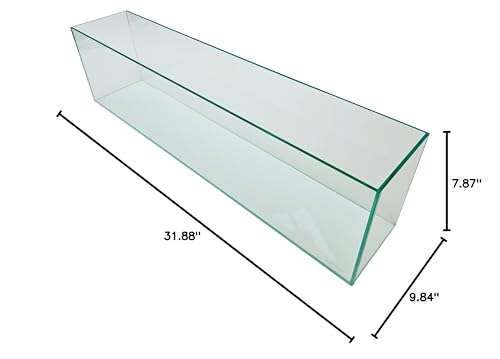 Lifegard Aquatics Bookshelf Aquarium – 11 Gallon Clear Glass Fish Tank with 5mm Thick Glass – for Freshwater/Marine, Leak-Proof, Home/Office Decor - size: 11 Gallons
