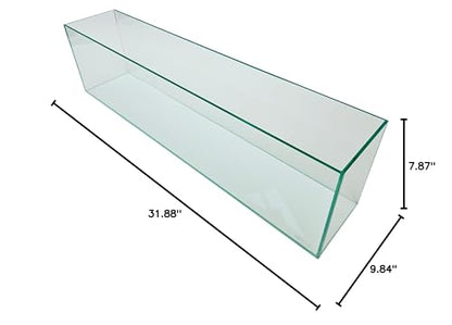 Lifegard Aquatics Bookshelf Aquarium – 11 Gallon Clear Glass Fish Tank with 5mm Thick Glass – for Freshwater/Marine, Leak-Proof, Home/Office Decor - size: 11 Gallons