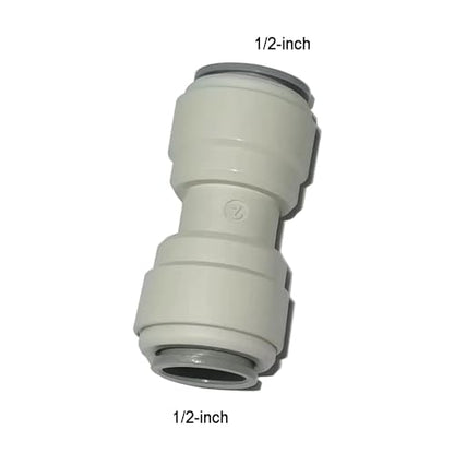 Acetal Copolymer 1/2" Tube OD (12.7mm) Tube Fitting, Union Straight Connector,Push to connect for RO water filter system parts (pack of 5) - style: 1/2 to 1/2 o.d. straight union