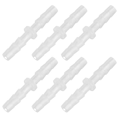 PATIKIL 1/8" - 1/6" 6 Pcs Plastic Hose Barb Fittings, Reducer Tube Fittings Pipe Adapter Union Splicer Joint Kit for Air Gas Water System Liquid Fuel Line Aquarium Tube Pump - size: 1/8"-1/6",(0.28"x1.07")