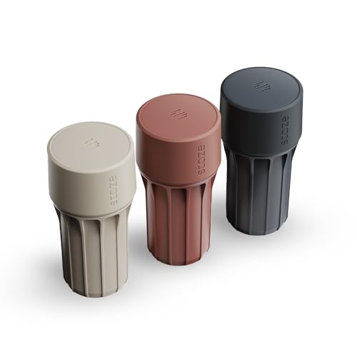 Staze Air Tight Smell Proof Container (148ml) – Vacuum Seal Jar - Waterproof Food Storage Canister, Portable Small Smell Proof Jar for Coffee, Herb, Spice & Gummies - (Desert Trio) - color: Desert Trio