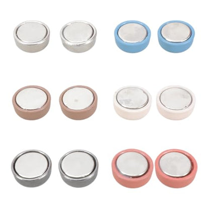 6 Pairs Hijab Fasteners Magnetic Hijab Scarf Clip Magnetic Buttons Magnet Brooch Collar Clip Cufflink - color: B