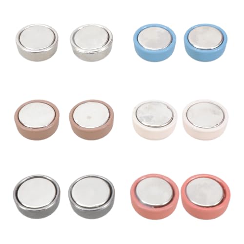 6 Pairs Hijab Fasteners Magnetic Hijab Scarf Clip Magnetic Buttons Magnet Brooch Collar Clip Cufflink - color: B