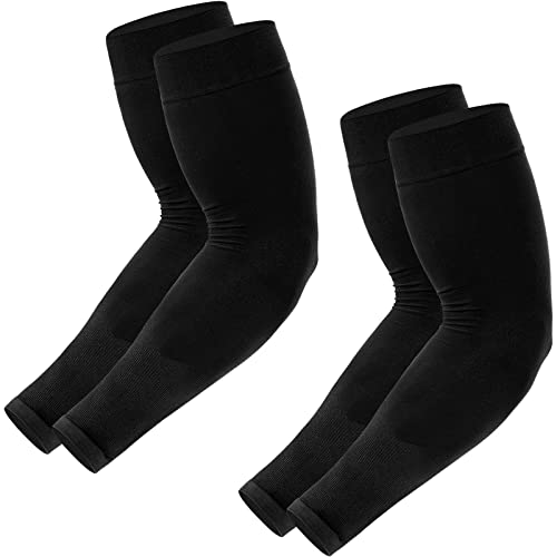 Newbyinn UV Sun Protection Arm Sleeves for Men Women Youth, Cooling Sleeve - color: 2 Pairs: Black