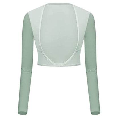 Women's Golf Cooling Shawl Outdoor Sun Protection Arm Sleeves - color: Y-green, size: Small-Medium