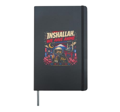 Inshallah We Have Anime Islamic Republic of Japan Funny Hardcover Journal, Black