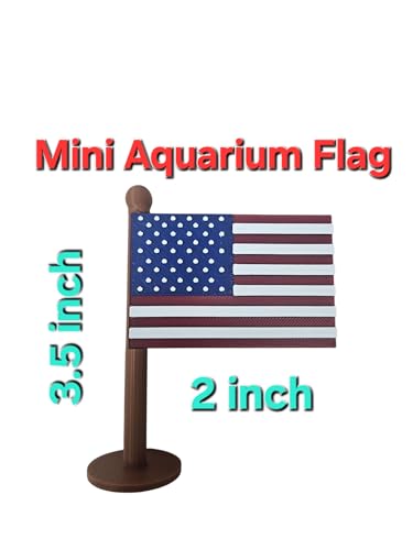 MINI American Flag Fish Tank Accessories Aquarium Accessories 4th of July Decor Memorial Day Decor Aquarium Flag