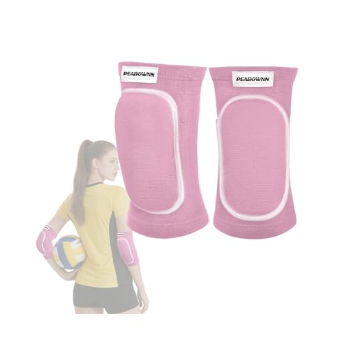 Volleyball Elbow Pads Youth 2XS-XL - Kids Teens Elbow Protector with Thicken Sponge Breathable Padding - color: Pink, size: X-Small