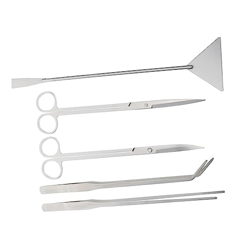 Toddmomy 1set Aquarium Tool Pruning Scissors Tweezers and Shovel for Aquatic Plant Care Resistant and Portable Aquarium Accessories - size: 32X7X1CM