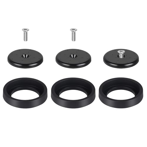 Commercial Spray Valve Repair Kit, 3 Pack Pre-Rinse Sprayer Spray Face Bumper and Screw Repair Part for All Commercial Faucet Sink Dish Sprayer Valve, Black