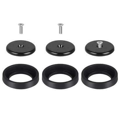 Commercial Spray Valve Repair Kit, 3 Pack Pre-Rinse Sprayer Spray Face Bumper and Screw Repair Part for All Commercial Faucet Sink Dish Sprayer Valve, Black