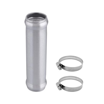 AC PERFORMANCE 1" (25mm) OD Aluminum Alloy Hose Joiner Silicone Pipe Connector Bead, 4" Length with 304 SS Clamps - size: 1" (25mm)