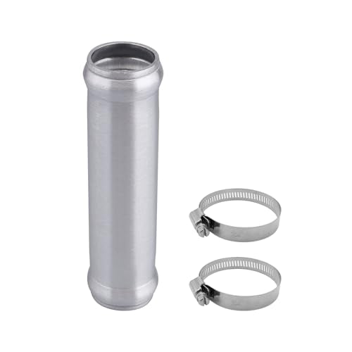 AC PERFORMANCE 1" (25mm) OD Aluminum Alloy Hose Joiner Silicone Pipe Connector Bead, 4" Length with 304 SS Clamps - size: 1" (25mm)