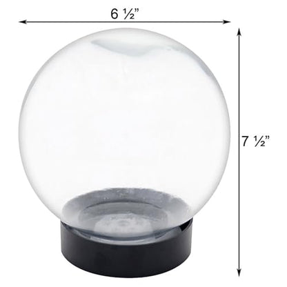 Achla Designs Flower Aquariums Glass Vase Set – Pack of 6 Glass Orb Flower Display Vases with Floral Frog Bases, Water Filled Flower Magnifier Centerpieces for Home or Events