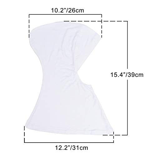 GERINLY Solid Women's Muslin Hijab Sport Head Scarf - Plain Under Scarf Muslimah Turban Cap - Ramadan Accessory - color: White