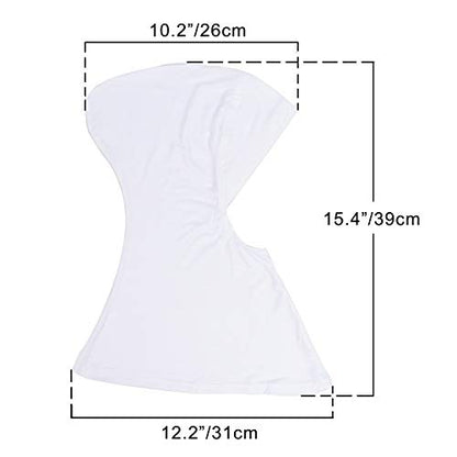 GERINLY Solid Women's Muslin Hijab Sport Head Scarf - Plain Under Scarf Muslimah Turban Cap - Ramadan Accessory - color: White