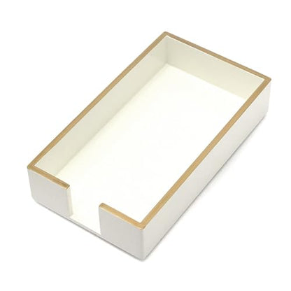 Paper Hand Towel Tray - Paper Guest Napkin Holder (White) - color: White