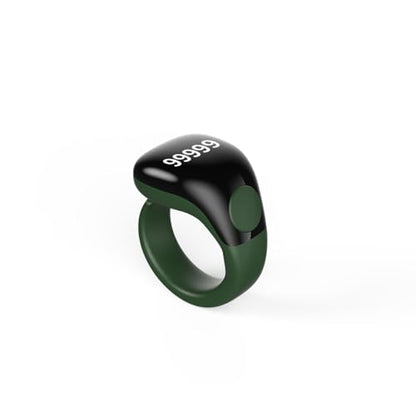Smart Tasbih Zikr Ring,Adjustable Counter, 3 Sizes (18,20,22mm) Muslim Digital Azan Alarm Clock,APP Support Digital Counter Prayer Reminder Rings, Waterproof 5 Digit Finger Counter zikr Ring(Green) - color: Green