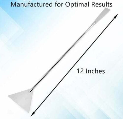 A2Z-Aquascaping Maintenance Tools Accessories,Anti-Rust Stainless Steel Tweezers Scissors Spatula for Aquarium Tank Clean, Fish Tank, Bonsai, Algae Scrapers (12" Substrate Spatula) - size: 12" SUBSTRATE SPATULA