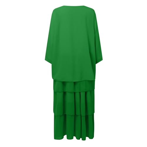 Prayer Clothes for Muslim Women One-Piece Long Sleeve Islamic Prayer Dress O Neck Slim Fit Maxi Dress Dress - color: Green, size: Small