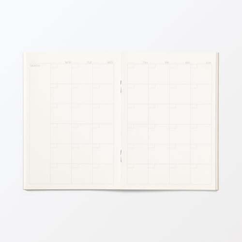 Muji 84925276 Monthly Notebook, A6, 32 Sheets - size: A6, style: Monthly