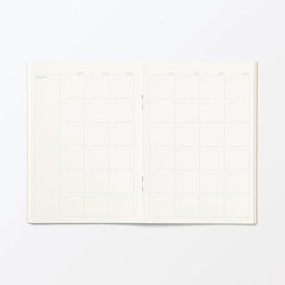 Muji 84925276 Monthly Notebook, A6, 32 Sheets - size: A6, style: Monthly