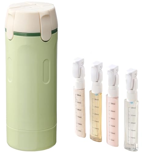 4-in-1 Travel Size Toiletries Set, 4OZ Leak Proof Cosmetic Containers, Portable TSA Approved Traveling Size Bottles for Shampoo, Lotion, Toiletries Travel Essentials Bottles