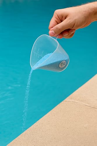 8 oz (250 cc) Natural Tapered Plastic Measuring Cup – Durable Reusable Measuring Tool for Pool & Spa Chemicals, Fertilizers, and Household Use